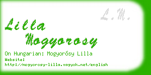 lilla mogyorosy business card